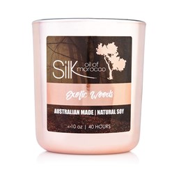 Natural Soy Candle - Exotic Woods - Rose Gold Jar